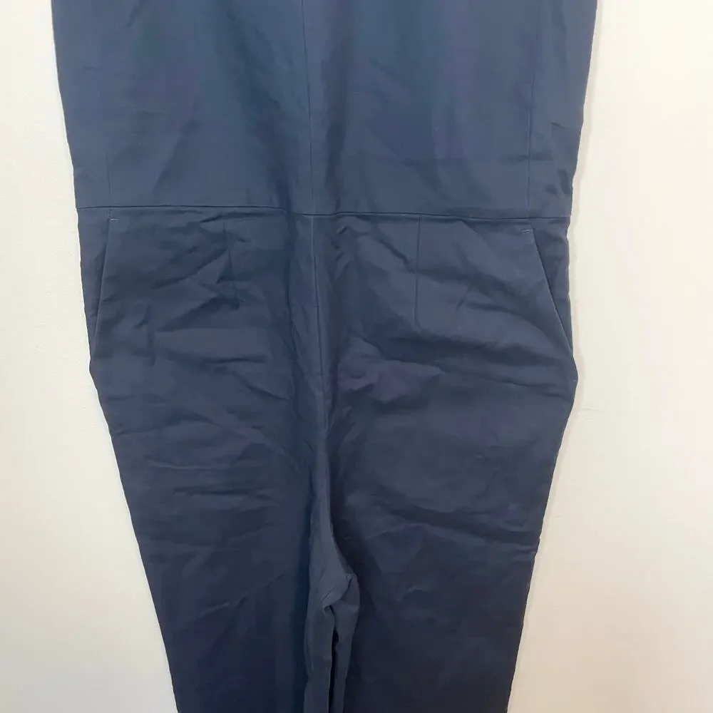 Everlane The Structured Cotton Jumpsuit In Navy Blue Size 6 New - Picture 5 of 13
